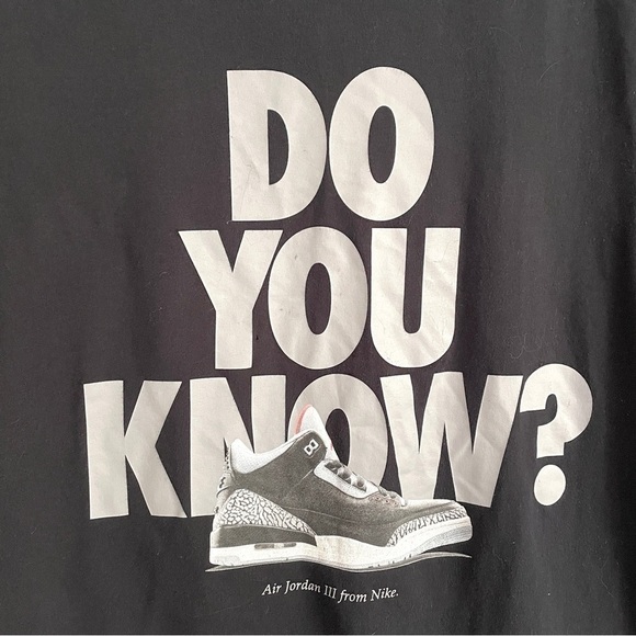 Jordan Retro 3 "Black Cement" T-Shirt - S/M, Unisex - Picture 4 of 9